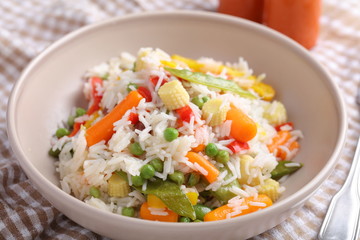Vegan rice with vegetables