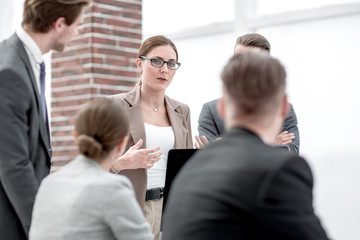 business team discussing new ideas.