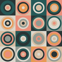 Abstract Geometric Pattern Background With Colorful Circles