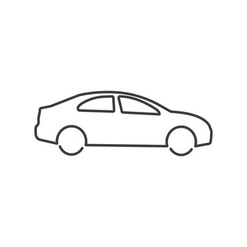 Car line icon. Vector. Isolated.