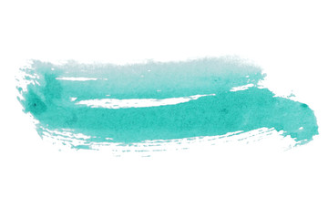 Abstract watercolor spot on white textured paper. Isolated. Hand-drawn background. Aquarelle brush stains on paper. For design, web, card, text, decoration, surfaces. Copy Space.