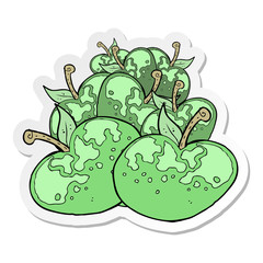 sticker of a cartoon apples