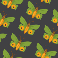 Butterfly seamless pattern vector. Summer butterflies background.