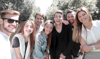 portrait of a young business team outdoors