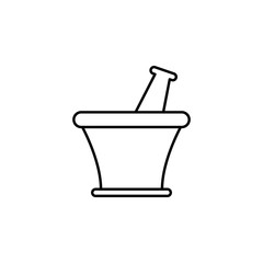 India, mortar icon. Element of India culture icon. Thin line icon for website design and development, app development. Premium icon