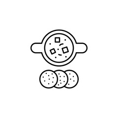 India, tikka masala icon. Element of India culture icon. Thin line icon for website design and development, app development. Premium icon