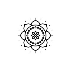 India, mandala icon. Element of India culture icon. Thin line icon for website design and development, app development. Premium icon