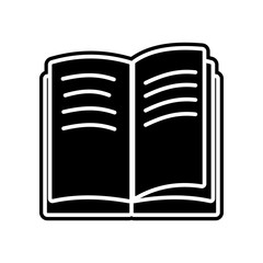 open book icon. Element of education for mobile concept and web apps icon. Glyph, flat icon for website design and development, app development