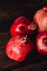 Four ripe pomegranate