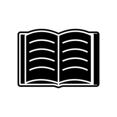 open book icon. Element of education for mobile concept and web apps icon. Glyph, flat icon for website design and development, app development