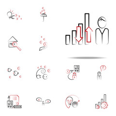 Business plan chart icon. Business and management icons universal set for web and mobile