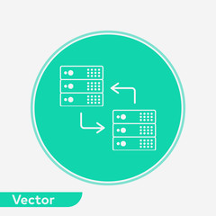 Data transfer vector icon sign symbol