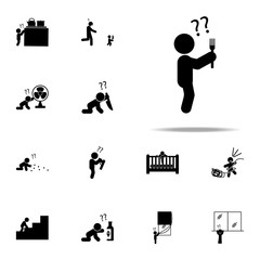 baby, hazard, fork icon. Baby icons universal set for web and mobile