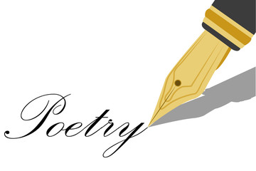 Poesía escrita con una pluma.