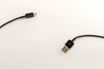 USB Cable Plug isolated on White Background