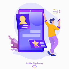 Vector illustration Mobile App Rating