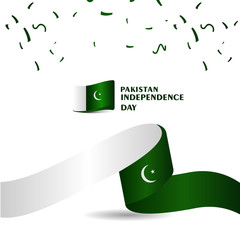 Pakistan independence Day Vector Template Design Illustration