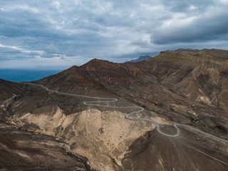 Road in mountains - Playa De Cofete Fuertaventura