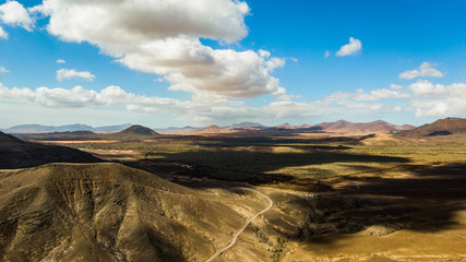 Fuerteventura landscape with a drone