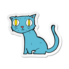 sticker of a cartoon cat