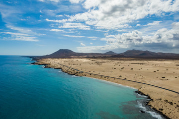 Fototapeta na wymiar Fuerteventura- Dunes of Corralejo - Aerial View