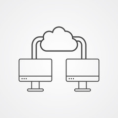 Server vector icon sign symbol