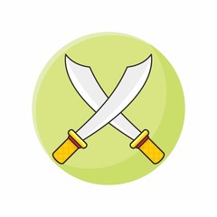 Simple sword cartoon illustration 
