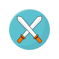 Simple sword cartoon illustration 