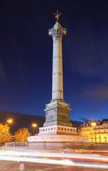 The July Column on Bastille square in Paris, France.