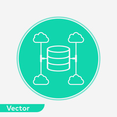 Server vector icon sign symbol
