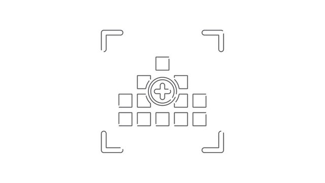 Grainy icon animated lineal symbol 4K