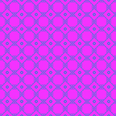 Fototapeta premium Vector Illustration. Pattern With Geometric Ornament, Decorative Border. Design For Print Fabric. Purple blue color