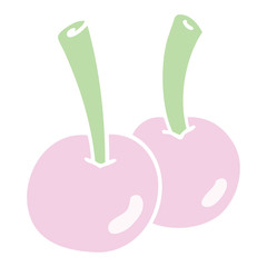 quirky hand drawn cartoon cherries