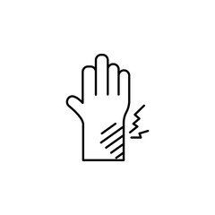 injury, disease, medical icon. Element of disease icon. Thin line icon for website design and development, app development. Premium icon