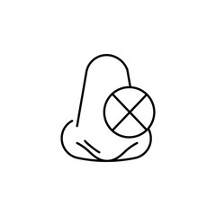nose, disease, medical icon. Element of disease icon. Thin line icon for website design and development, app development. Premium icon