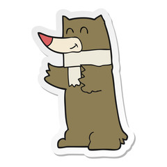 sticker of a cartoon bear