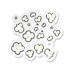 retro distressed sticker of a cartoon puff of smoke symbol