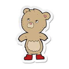 sticker of a cartoon teddy bear