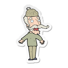 sticker of a cartoon man wearing hat