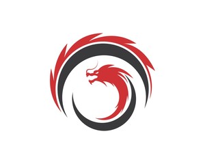 Dragon logo template vecto