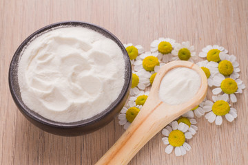 collagen protein top view, hydrolyzed collagen