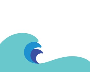 Water Wave symbol and icon Logo Template