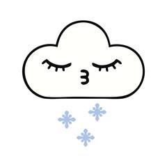 cute cartoon snow cloud