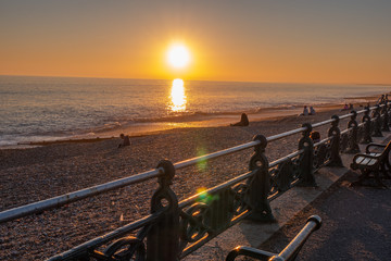 The beautiful seafront walk at Brighton England