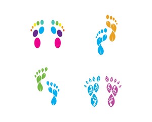 foot ilustration Logo vector for business massage,therapist design
