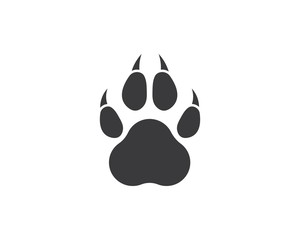 Fototapeta premium paw logo icon of pet vector template