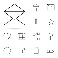 opened envelope icon. Web icons universal set for web and mobile