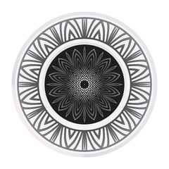 Hand-Drawn Ethnic Mandala. Circle Lace Ornament. Vector Illustration. For Coloring Book, Greeting Card, Invitation, Tattoo