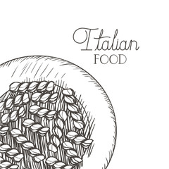 delicious pasta italian isolated icon