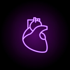 heart line icon. Elements of Medicine in neon style icons. Simple icon for websites, web design, mobile app, info graphics
